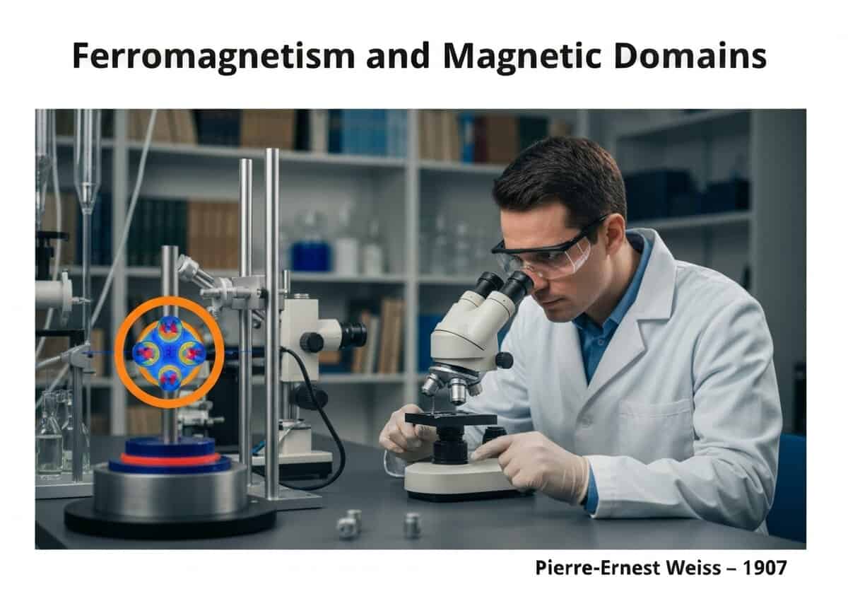 Analyse ferromagnetischer Materialien im Labor für Festkörperphysik.