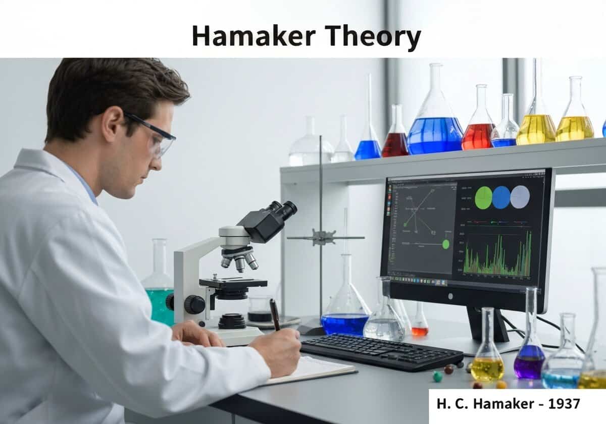 Laboratory experiment demonstrating Hamaker Theory in physical chemistry of surfaces.
