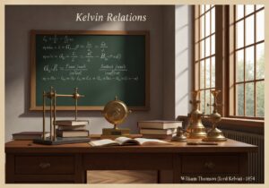 Thermodynamic laboratory with Peltier and Seebeck apparatus illustrating Kelvin relations.