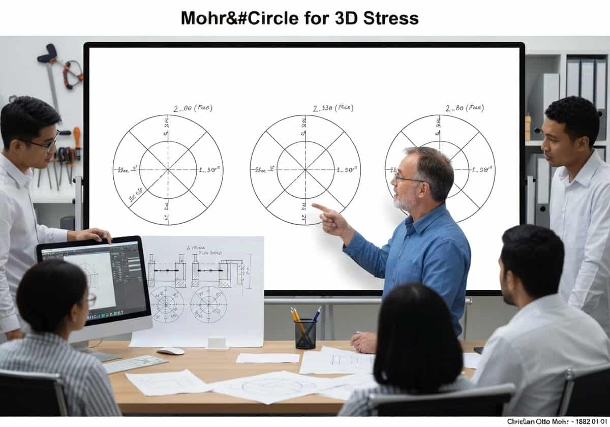 Mohr's circles analysis in continuum mechanics for stress evaluation.
