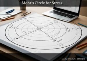 Mohr's Circle diagram in an engineering workspace for continuum mechanics applications.