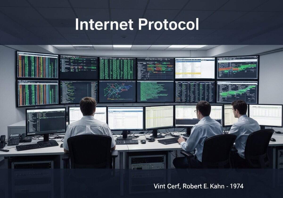 Network operations center showcasing Internet Protocol management and data routing.