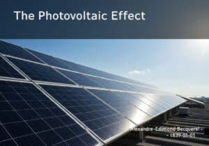 Solar panel installation demonstrating the photovoltaic effect in solid state physics.