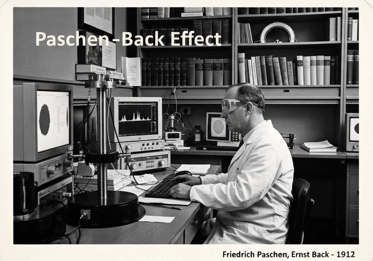 Physicist conducting spectroscopy experiments in a strong magnetic field.