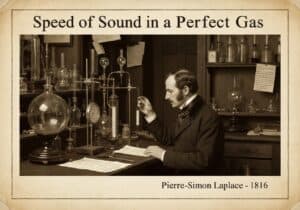 Experimental setup for measuring speed of sound in a perfect gas in acoustics.