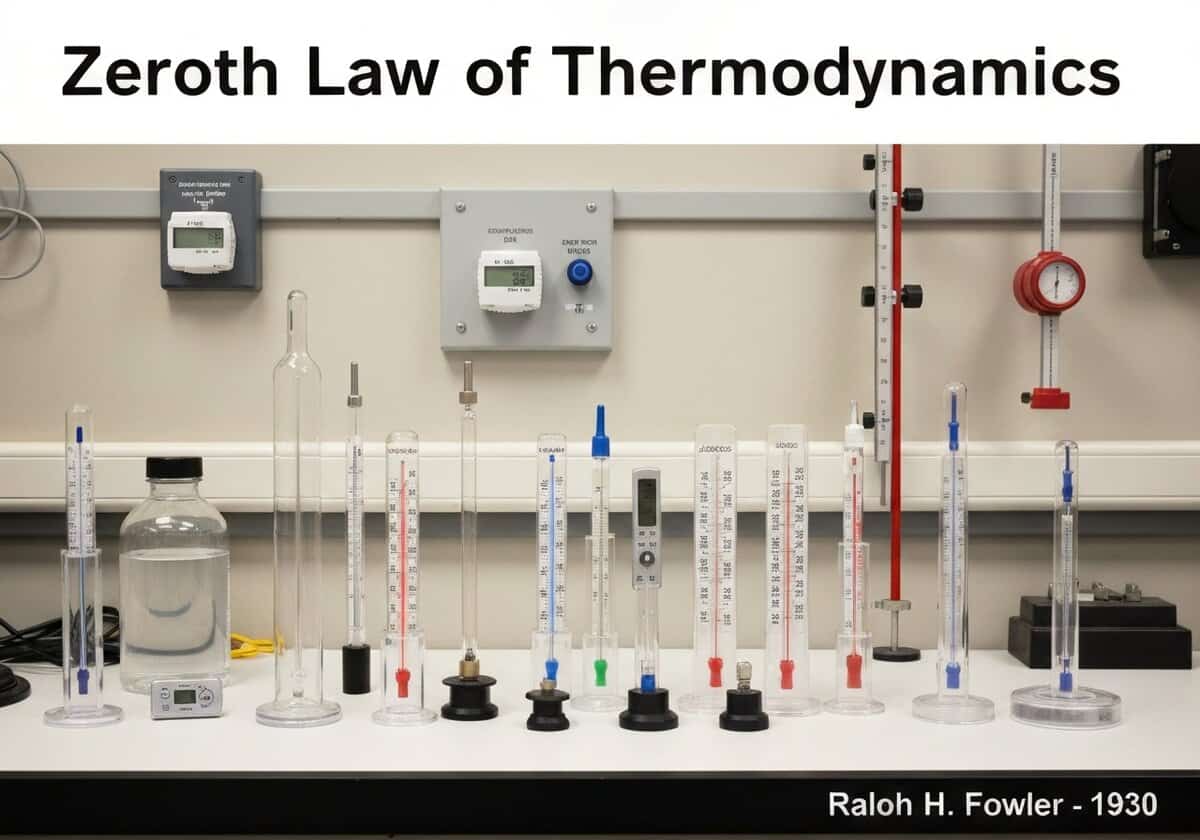 Thermodynamics laboratory with various thermometers and calibration equipment.