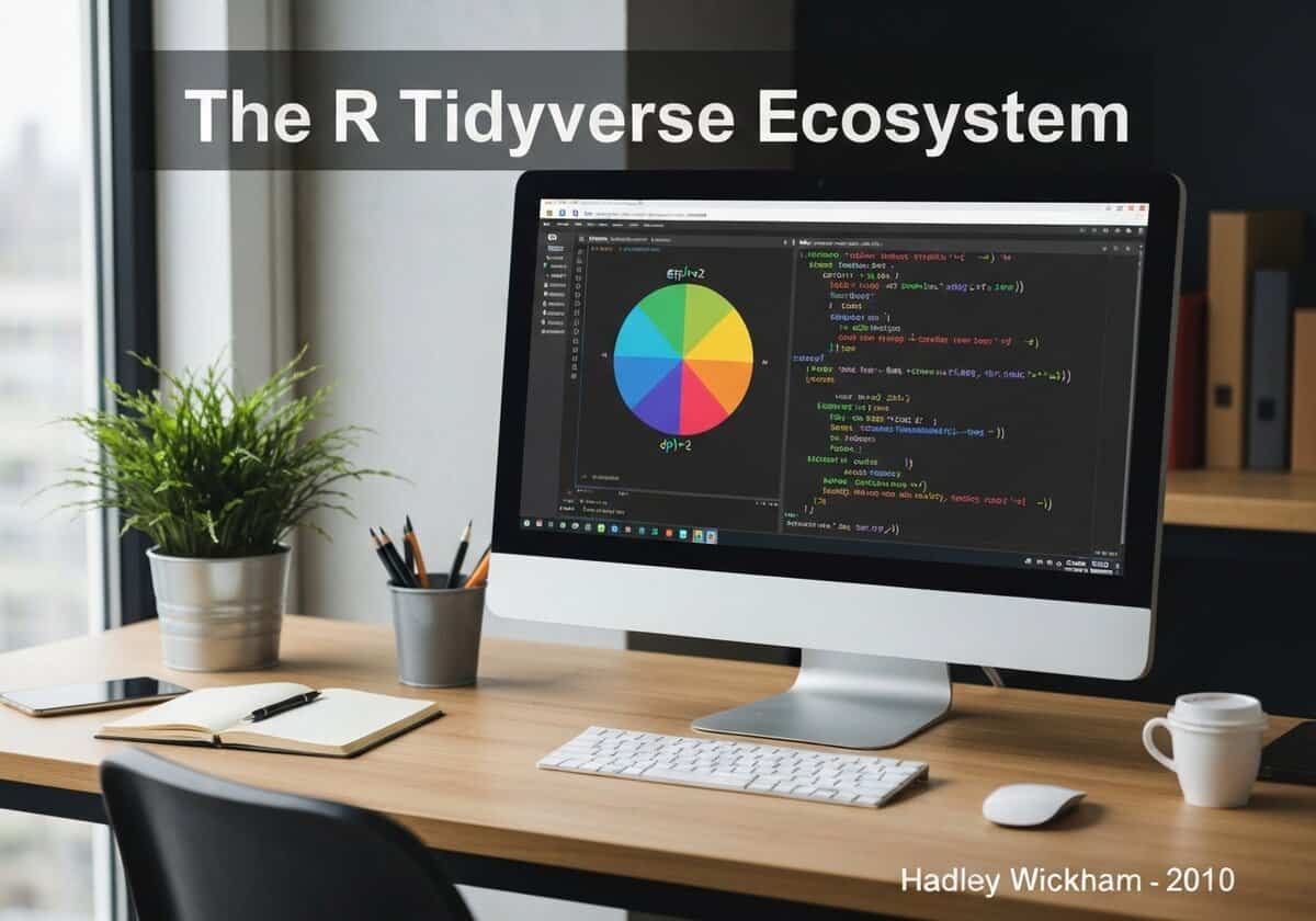 R programming workspace with Tidyverse data analysis tools and ggplot2 visualizations.