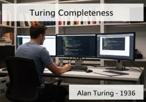 Computer science lab showcasing Turing completeness in programming languages.