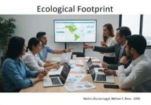 城市规划会议讨论环境管理中的生态足迹指标。.