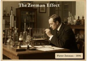 Spectroscopy experiment illustrating the Zeeman effect in atomic physics.