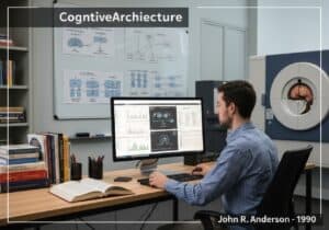 Configuração de pesquisa em arquitetura cognitiva com modelos cognitivos e simulações ACT-R.