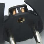 Electric socket hinge open detail