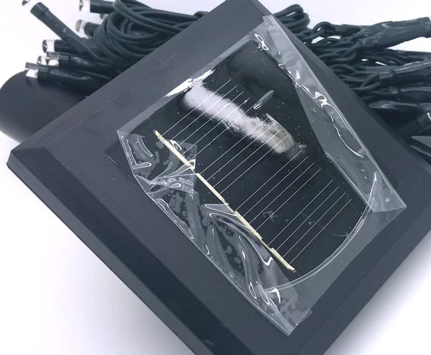 Film on outdoor solar panel