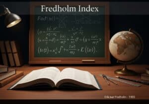 Scrivania del matematico con materiali di analisi funzionale ed equazioni sull'indice di Fredholm.