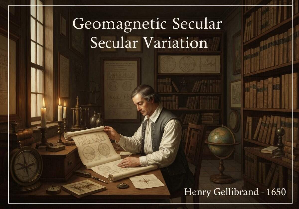 Geofisico del XVII secolo che studia i dati relativi alla variazione secolare del campo geomagnetico.