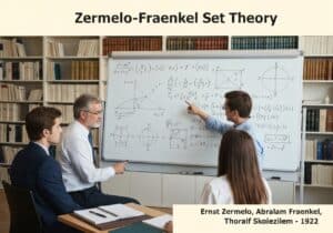 Ufficio di matematica che presenta discussioni sulla teoria degli insiemi di Zermelo-Fraenkel.