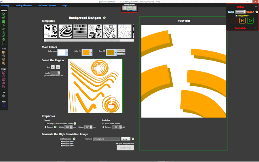 Prodalist background designer