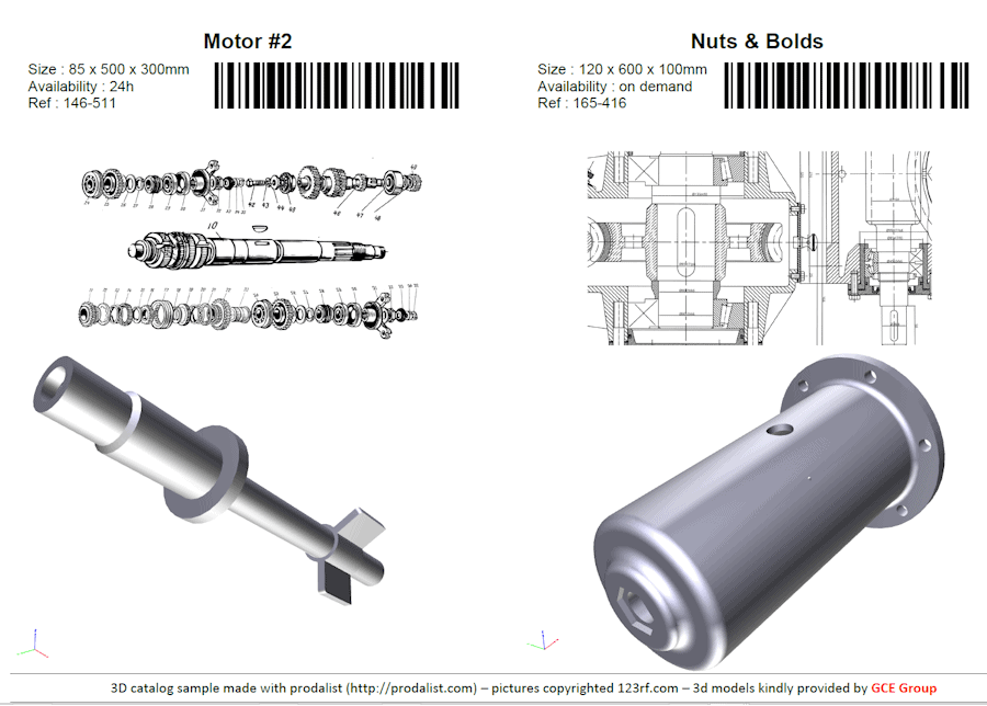 Prodalist sample spareparts3d4