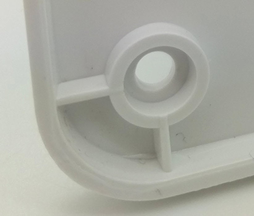 Plastics design tricks collection 27 Ribs around screw slot