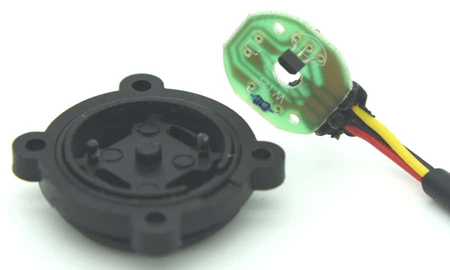 Sensor board dismounted from cover
