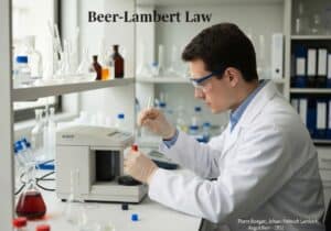 在分析化学中使用紫外可见光谱对吸光度进行实验室分析。.