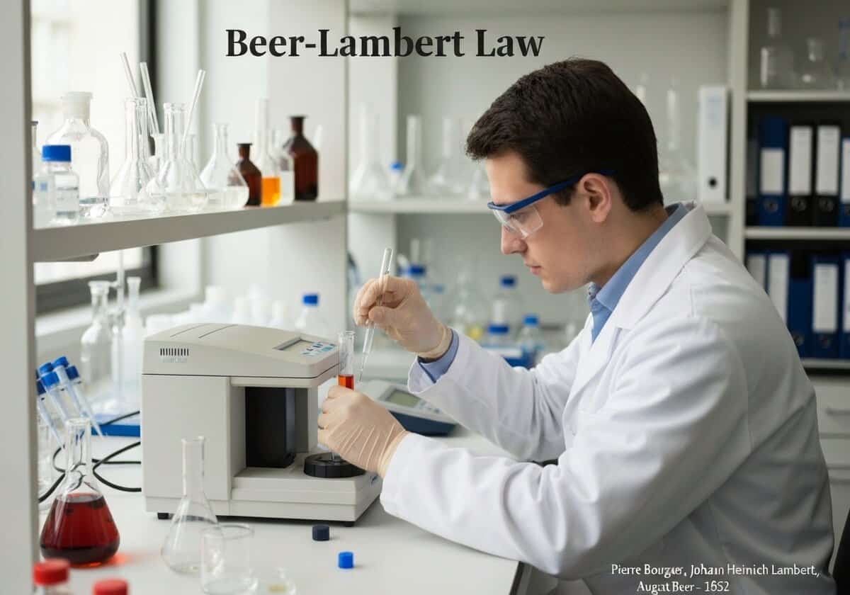 Analyse en laboratoire de l'absorbance à l'aide de la spectroscopie UV-Vis en chimie analytique.