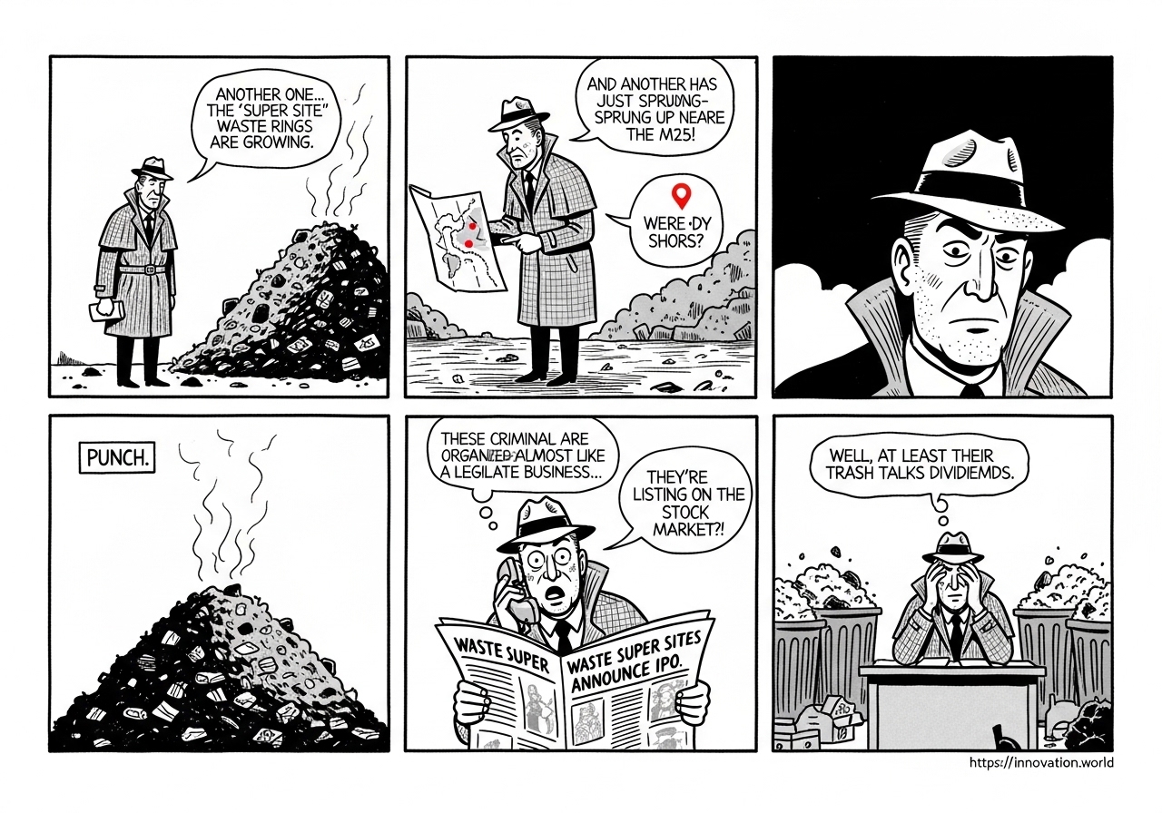 Comics: secret rubbish dumps exposed nationwide 3 Trash titans rule the underworld