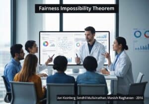 Equipe de cientistas de dados analisando métricas de equidade em aprendizado de máquina.