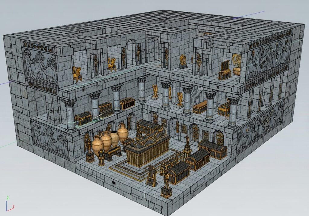 Ancient Royal Tomb Blueprint