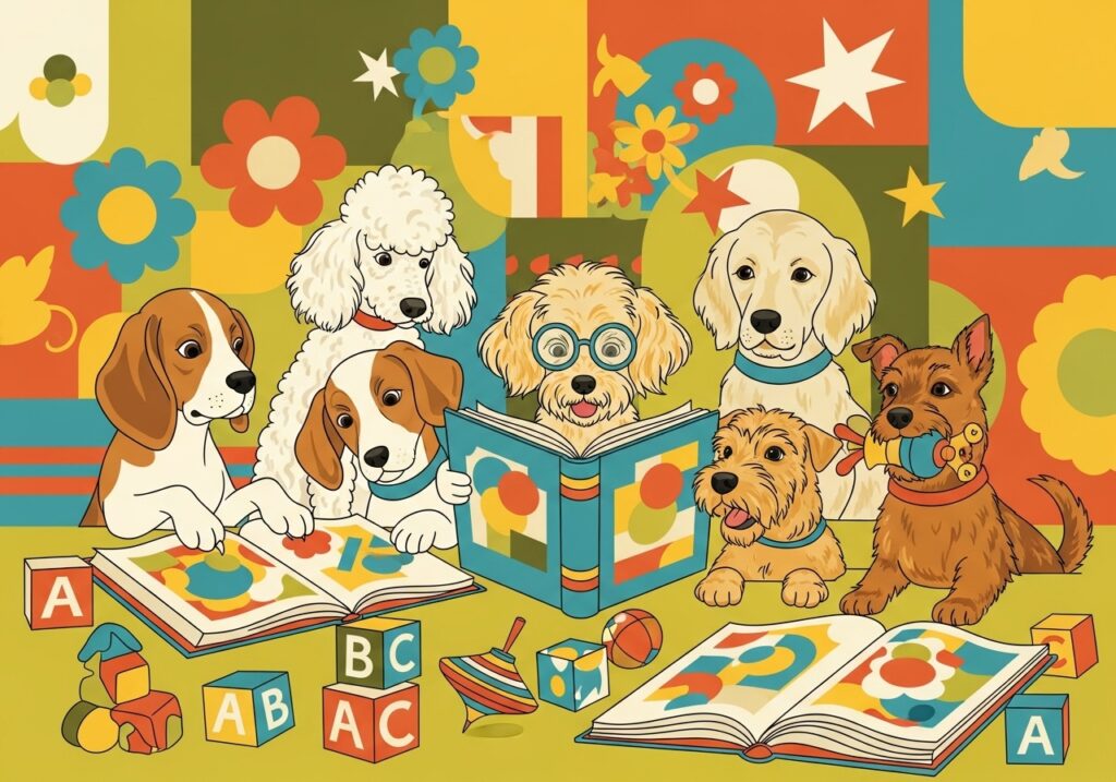 Canine Linguists in Retro Style