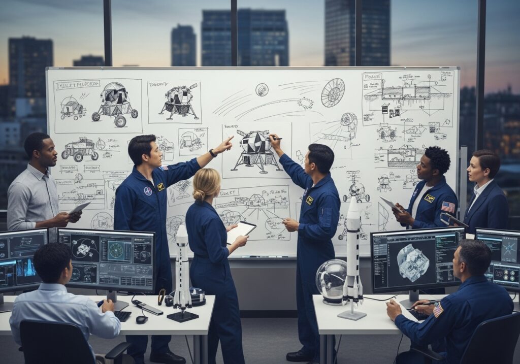 Collaborative Lunar Mission Planning