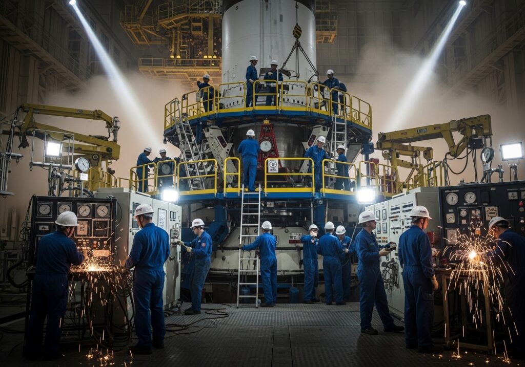 Engineers Preparing for Launch