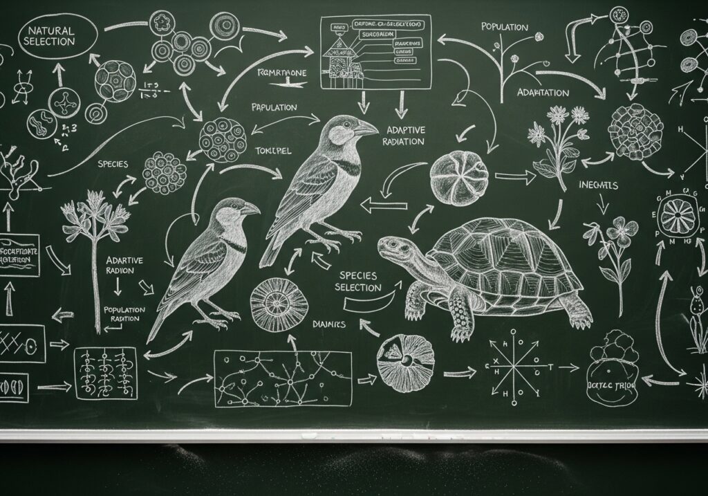 Evolutionary Insights on a Blackboard