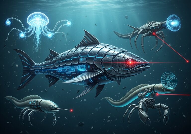 Evolved Strategy Beneath Waves