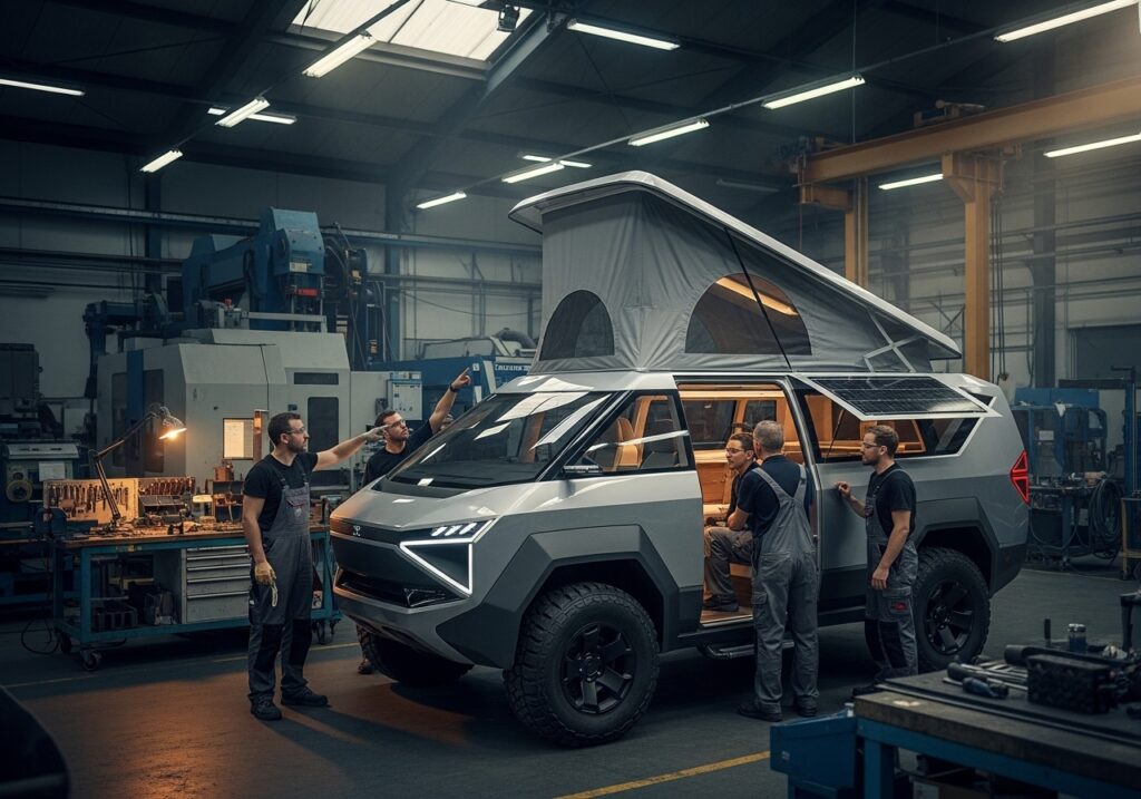Innovative Camper in Workshop Setting