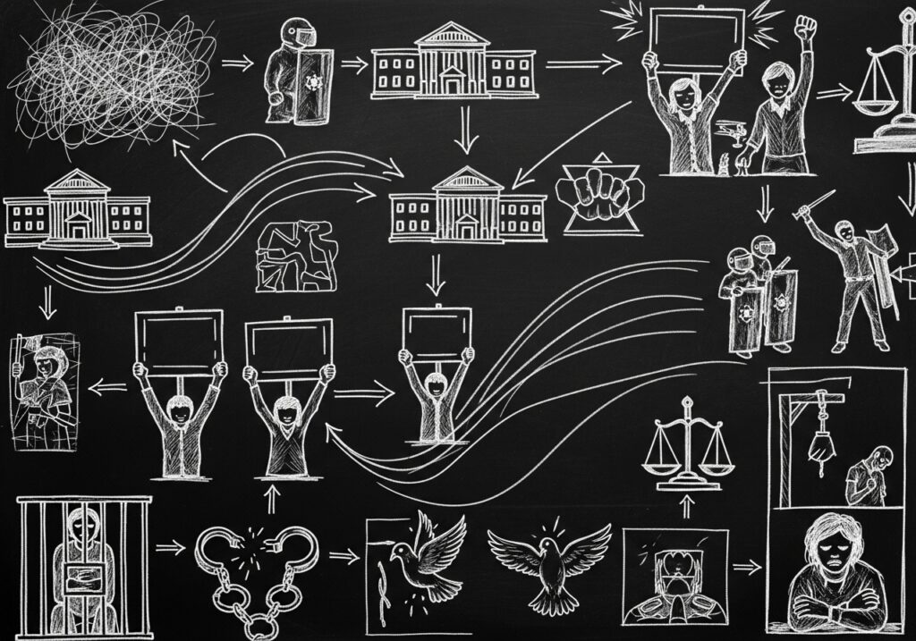 Justice in Protest Dynamics