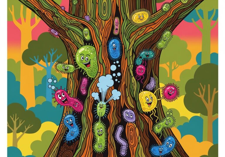 Microbial Magic on Tree Bark