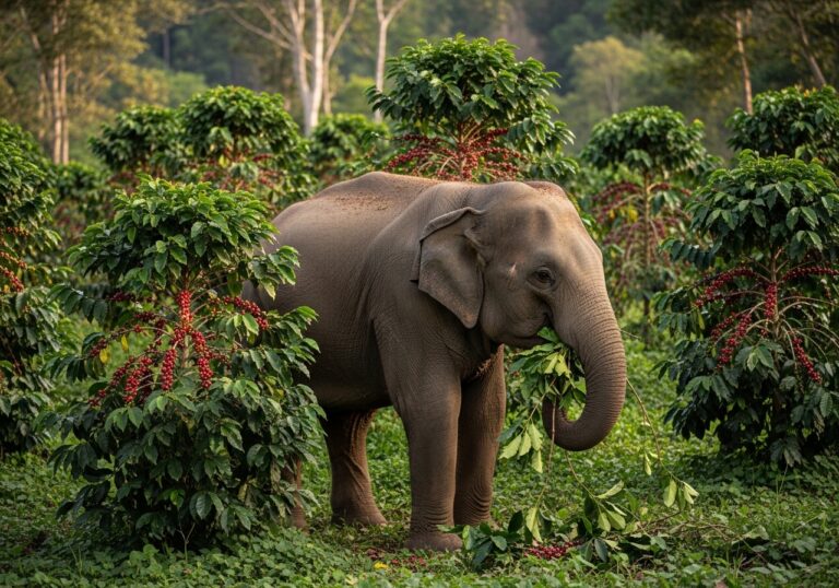 Nature's Brew: Elephants and Coffee