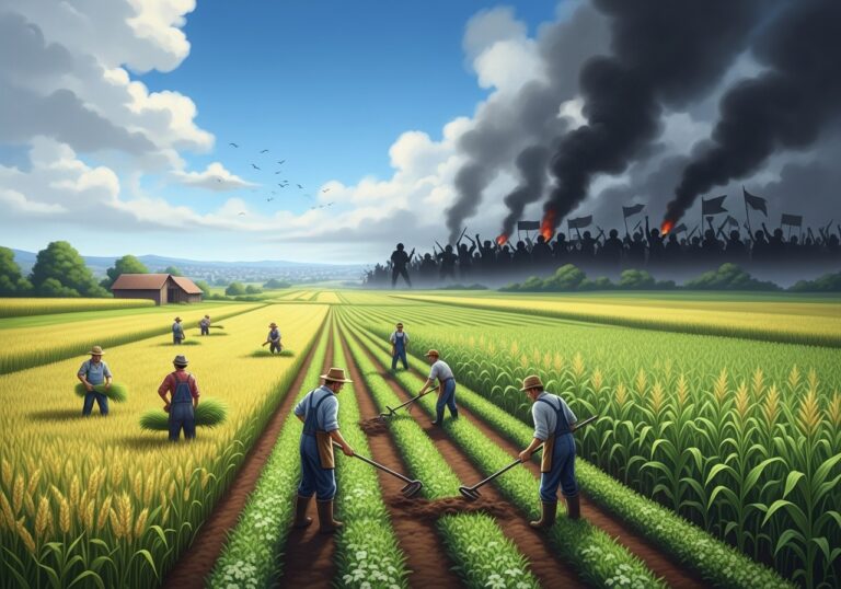 Tension Amidst Tranquil Fields