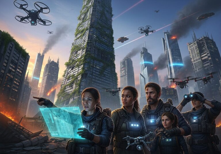 Urban Survival in Futuristic Chaos