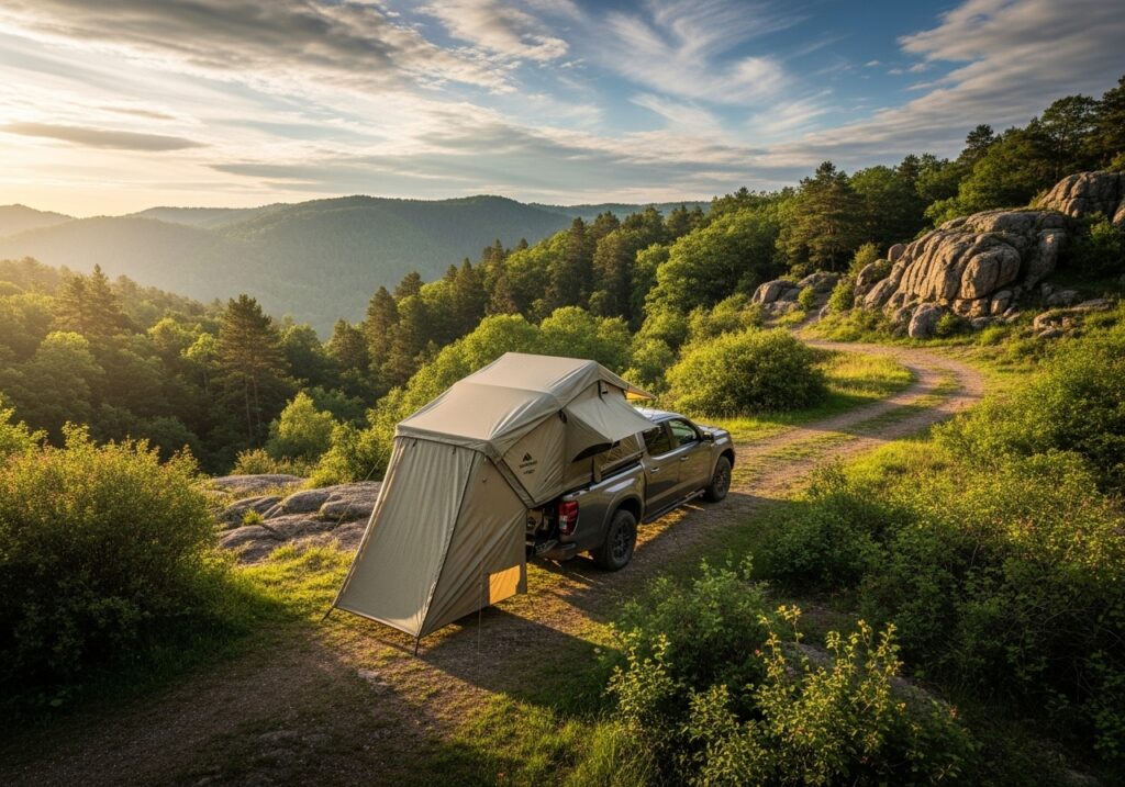Versatile Pickup Camper in Nature