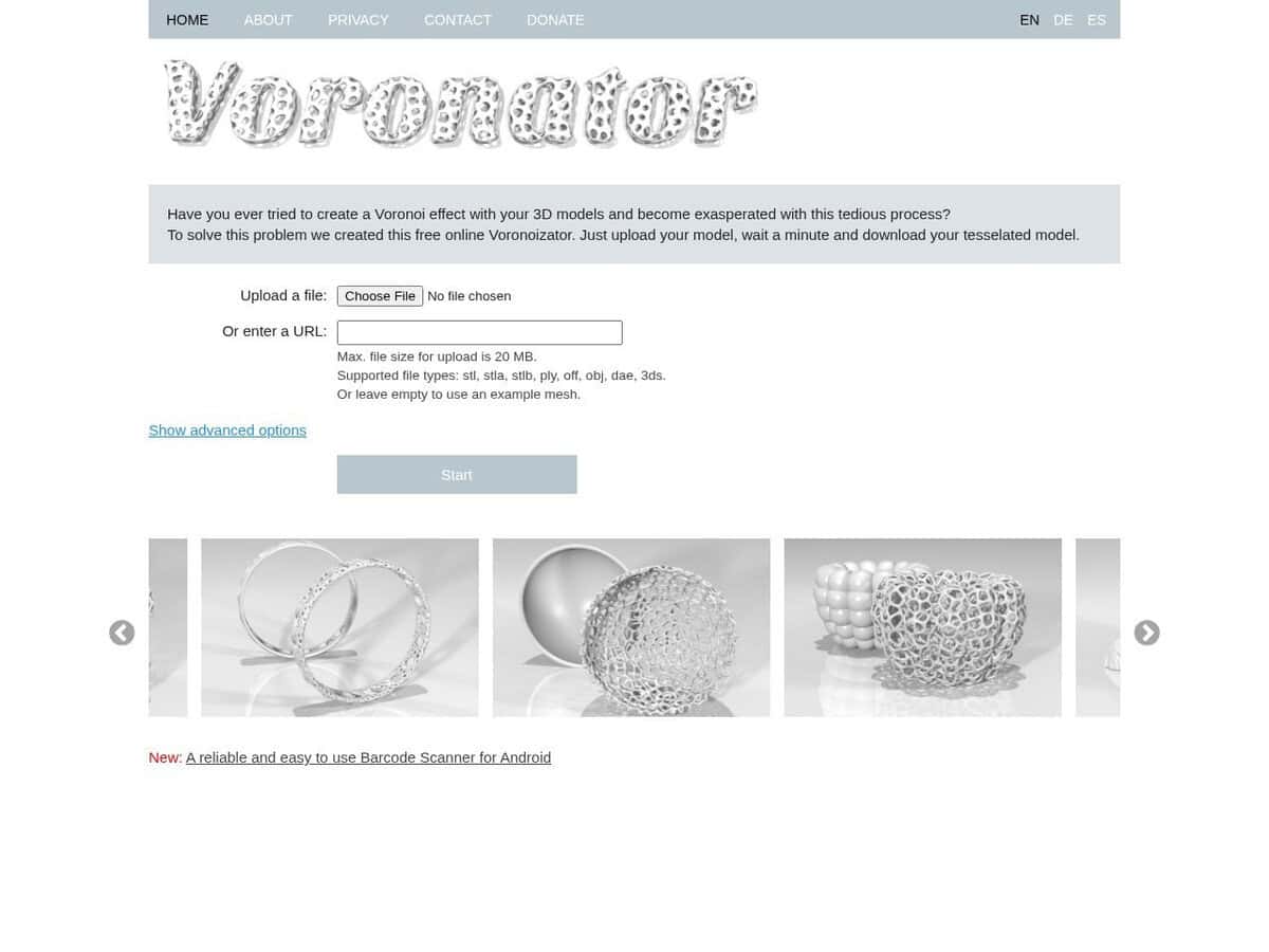Generador de Voronoi 3D