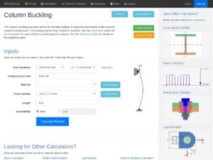 Column Buckling Calculator