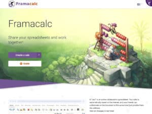 Framacalc online collaborative spreadsheet