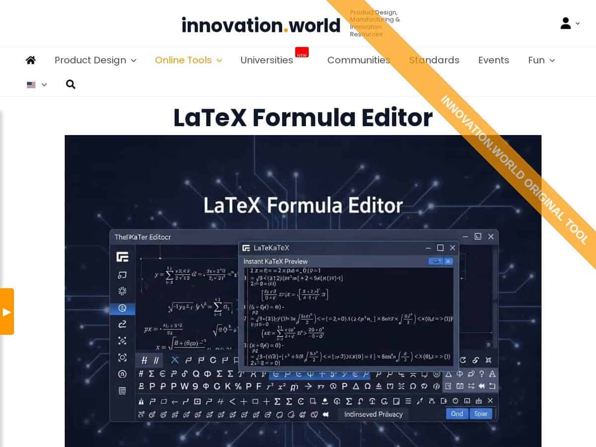 फ्री LaTex फॉर्मूला एडिटर