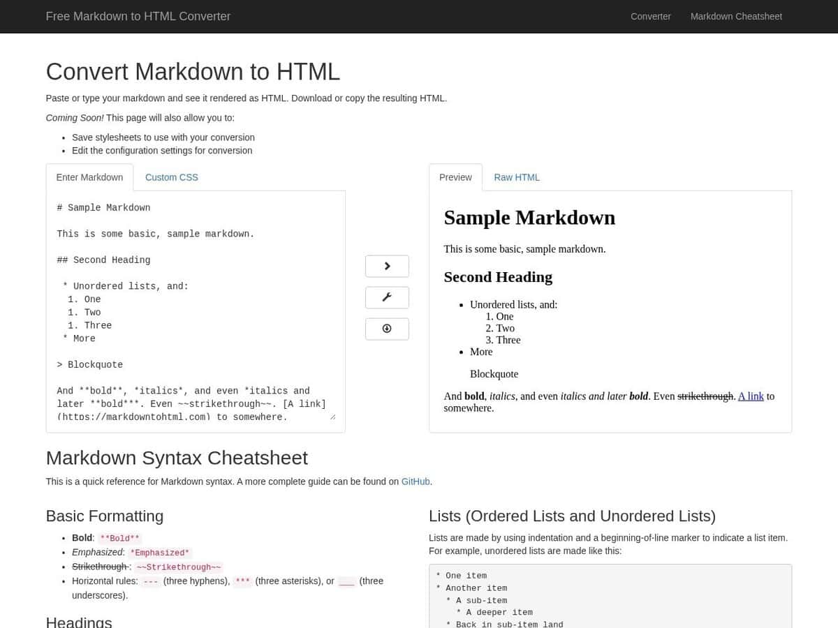 Kostenloser Markdown-zu-HTML-Konverter