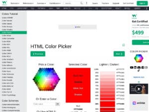 Seletor de cores HTML