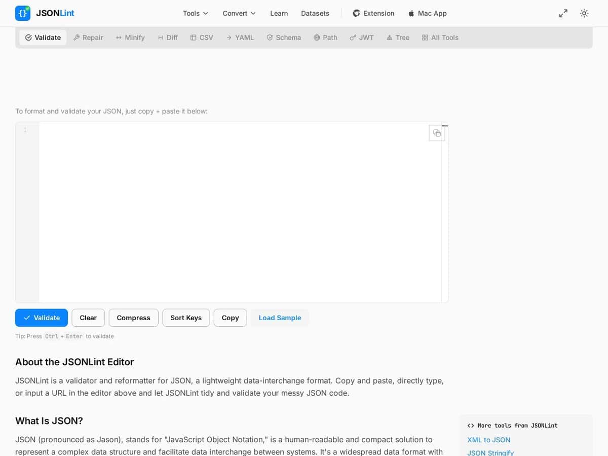 مدقق JSON