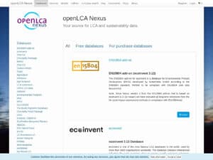 Bases de dados de avaliação do ciclo de vida