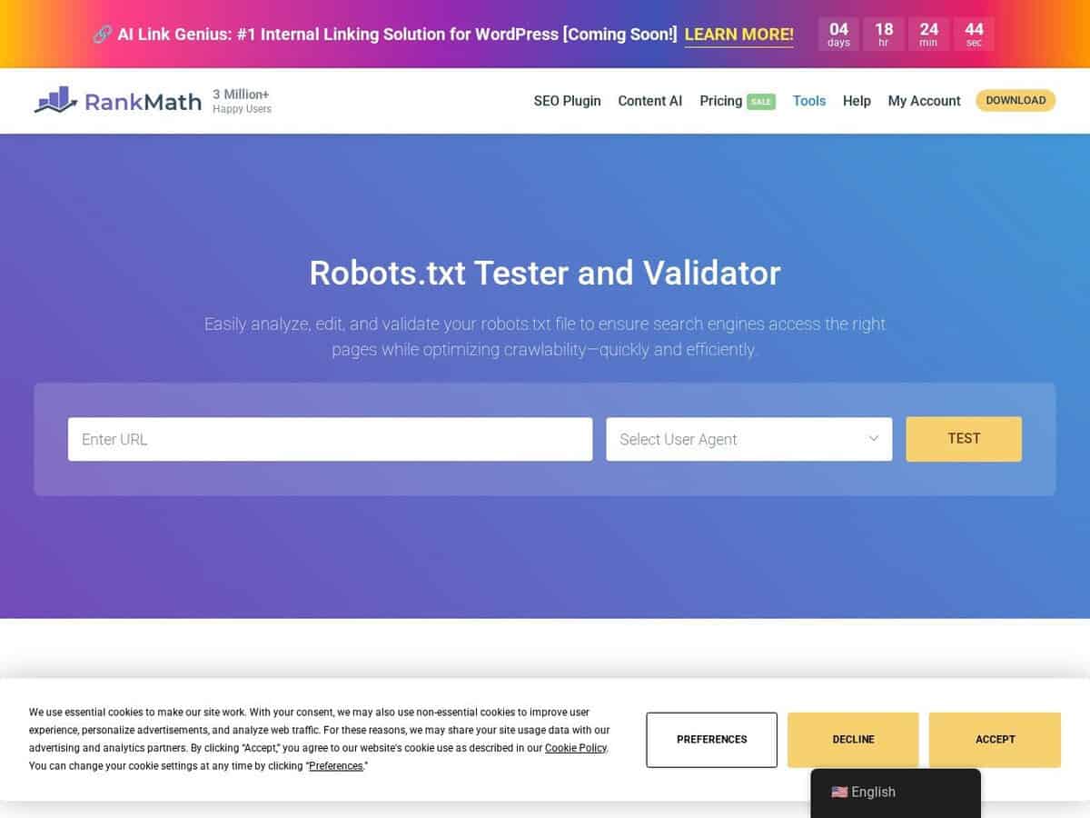 مختبر ملف robots.txt